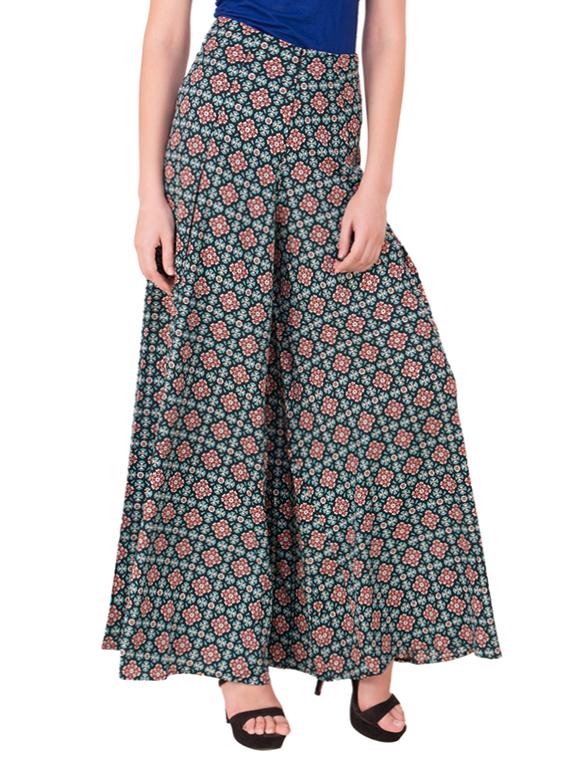 multicolored printed crepe palazzo - 12838465 - Zoom Image - 2