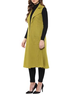green crepe long shrug - 12840193 - Standard Image - 2