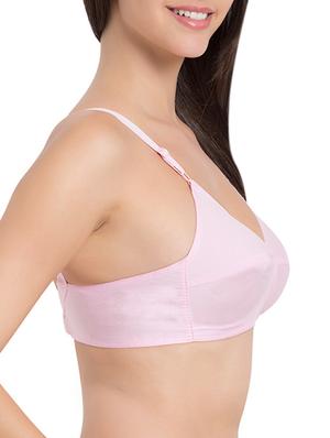 pink cotton regular bra - 12843503 - Standard Image - 2