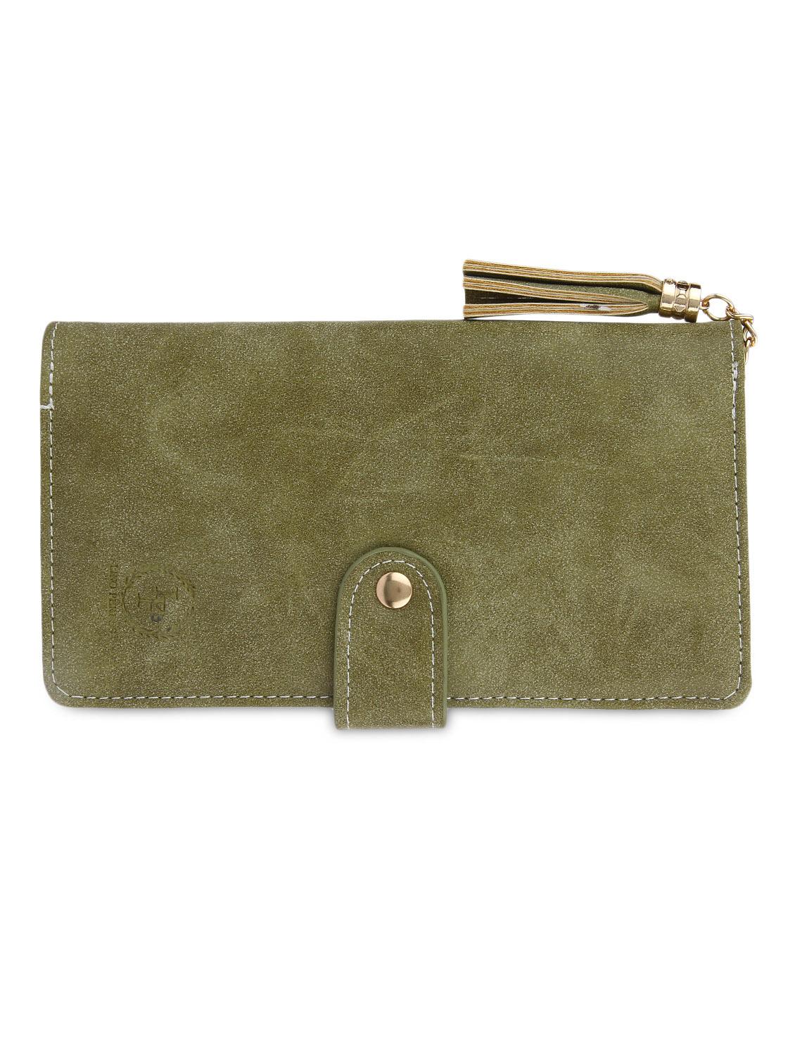 Green Leatherette Sling Bag - By
