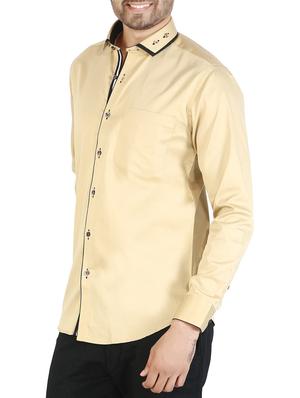 beige cotton casual shirt - 12844170 - Standard Image - 2