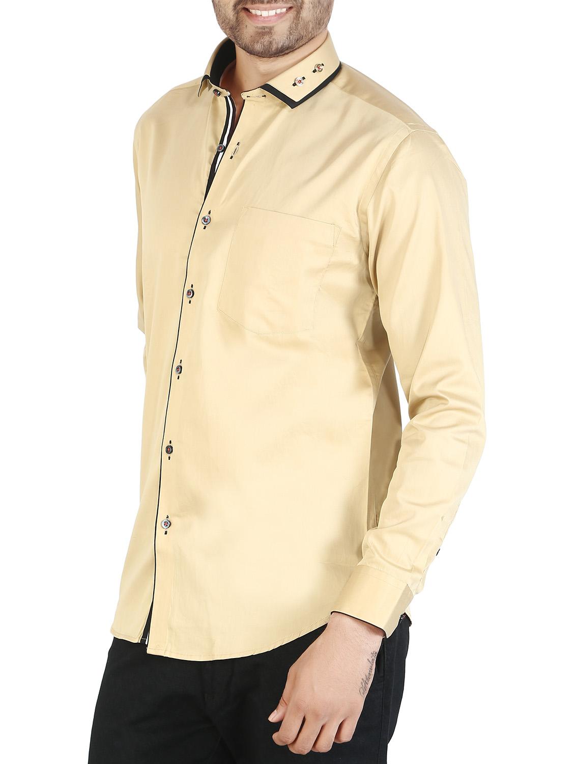 beige cotton casual shirt - 12844170 - Zoom Image - 2
