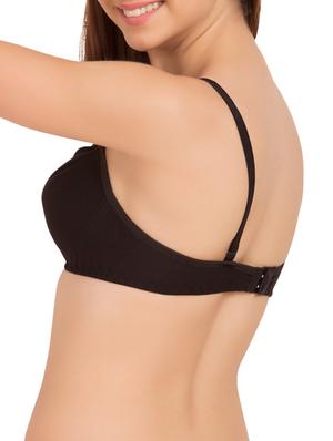 black cotton tshirt bra - 12845472 - Standard Image - 2