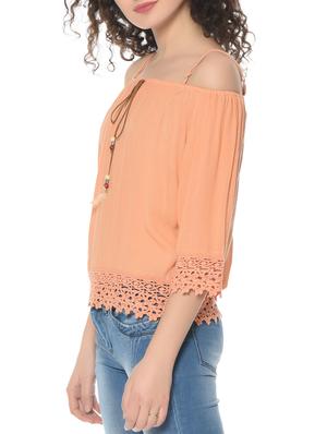 peach rayon top - 12846343 - Standard Image - 2