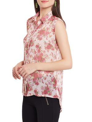 floral high-low shirt - 12846352 - Standard Image - 2