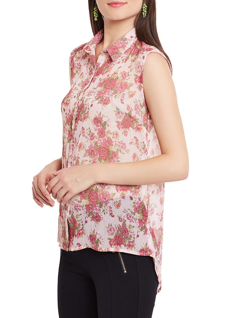 floral high-low shirt - 12846352 - Zoom Image - 2