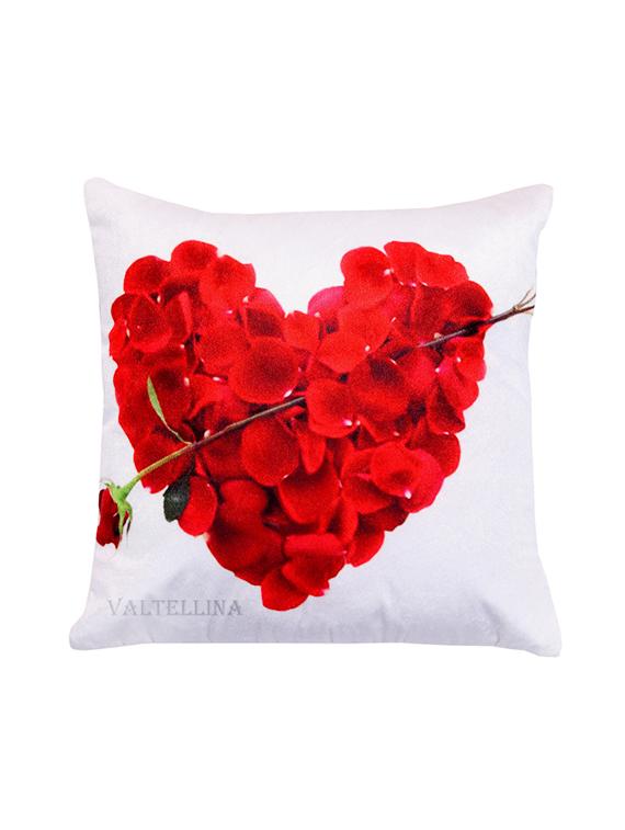 Heart With Red Roses Design For Your Special One Cushion Cover . - By