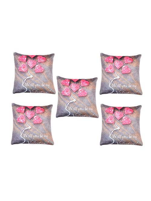 heart print for valentine special cushion cover (set of 5) - 12858052 - Standard Image - 1