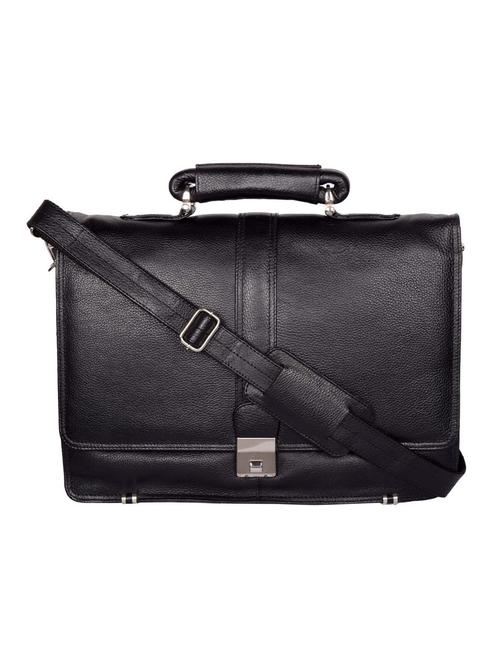 black leather laptopbag - 12858081 - Standard Image - 1
