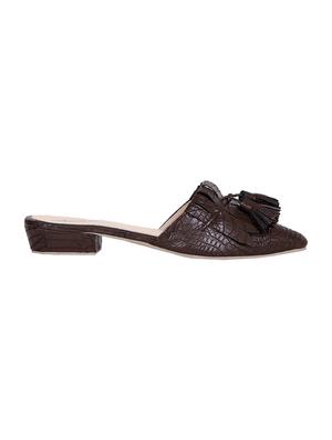 brown slip on mule sandal - 12868587 - Standard Image - 2