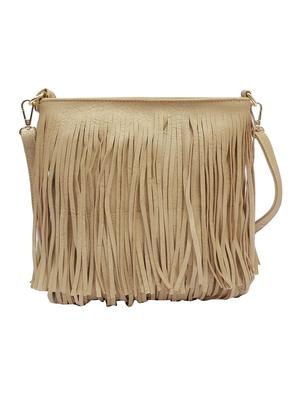 beige leatherette sling bag - 12878769 - Standard Image - 2