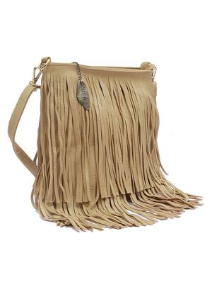 beige leatherette sling bag - 12878769 - Standard Image - 5