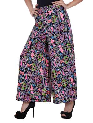 multicolored printed crepe palazzo - 12880200 - Standard Image - 2