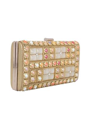 multi colored metal clutch - 12895098 - Standard Image - 5