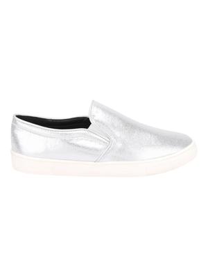 silver leather plimsolls casual shoes - 12904303 - Standard Image - 2