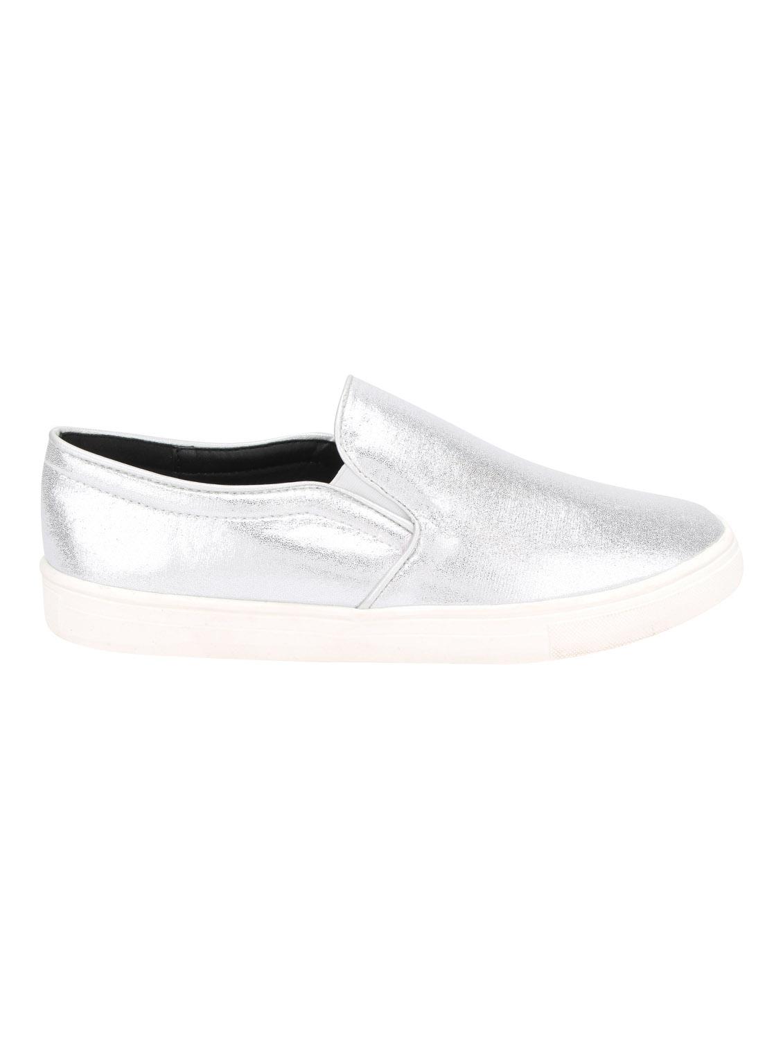 silver leather plimsolls casual shoes - 12904303 - Zoom Image - 2