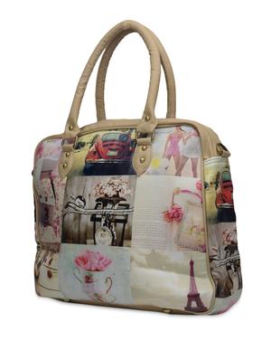 multicolored printed faux leather handbag - 1290608 - Standard Image - 2