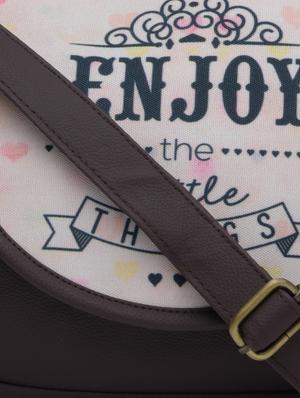 dark brown faux leather sling bag - 1290614 - Standard Image - 5