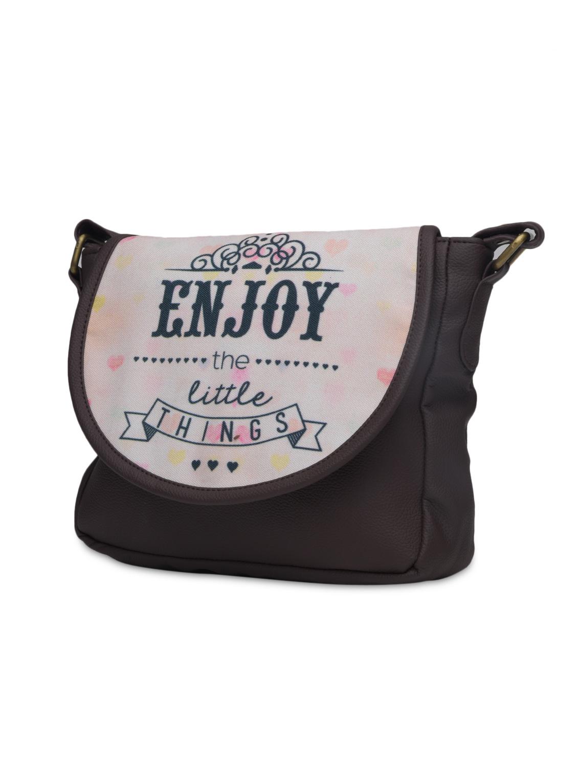 dark brown faux leather sling bag - 1290614 - Zoom Image - 2