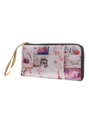 off white printed poly satin wallet - 1290624 - Standard Image - 2
