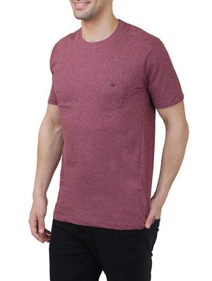 maroon melange t-shirt - 12907528 - Standard Image - 2