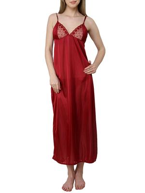 red satin gown set - 12909832 - Standard Image - 2