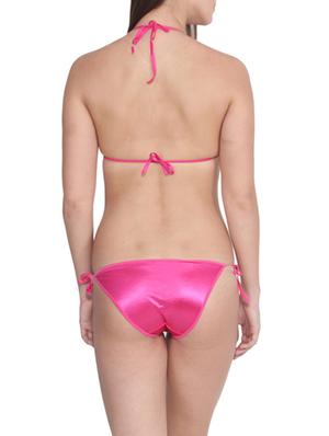 red satin robe with thong set - 12910287 - Standard Image - 5