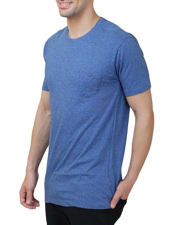 blue melange t-shirt - 12913304 - Zoom Image - 2