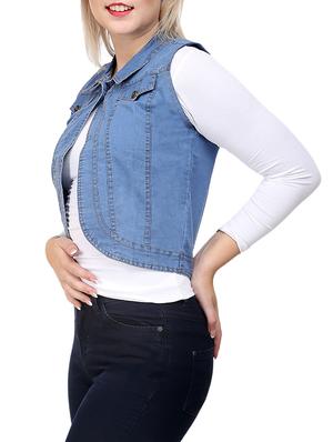 blue denim regular summer jacket - 12919441 - Standard Image - 2