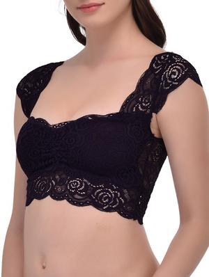 black lace lette bra - 12927350 - Standard Image - 2