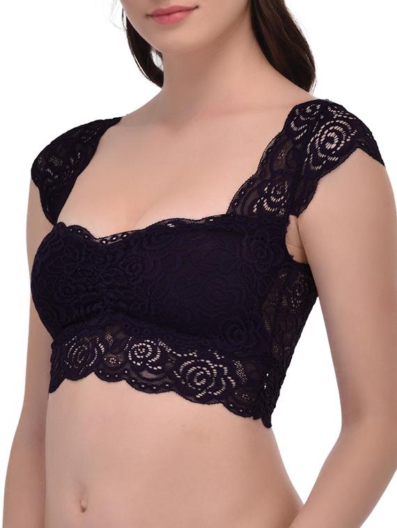 black lace lette bra - 12927350 - Zoom Image - 2