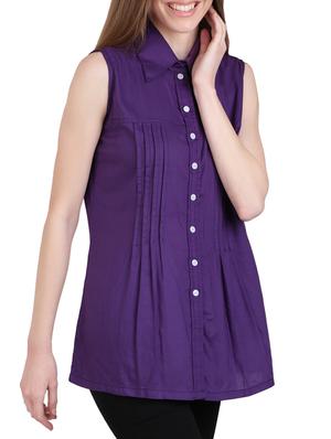 purple viscose regular shirt - 12934117 - Standard Image - 2