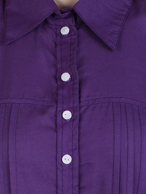 purple viscose regular shirt - 12934117 - Standard Image - 5