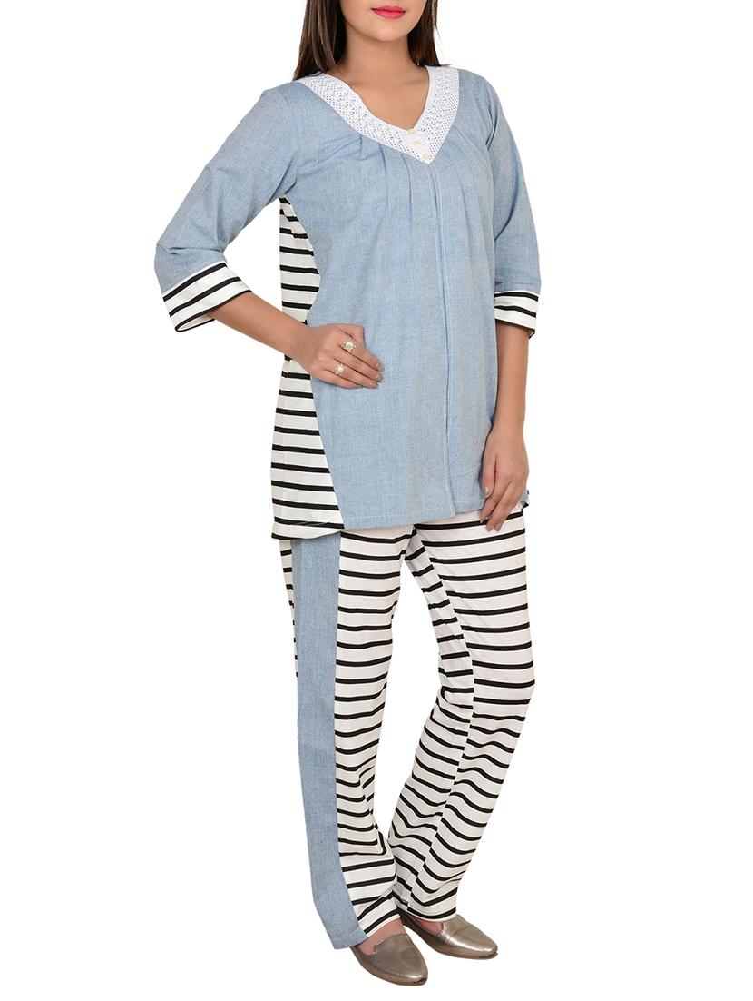 white cotton pyjama set - 12943506 - Zoom Image - 2