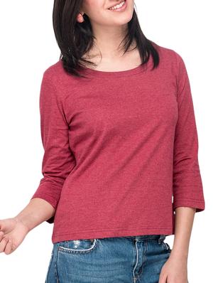 round neck solid melange tee - 1294537 - Standard Image - 2