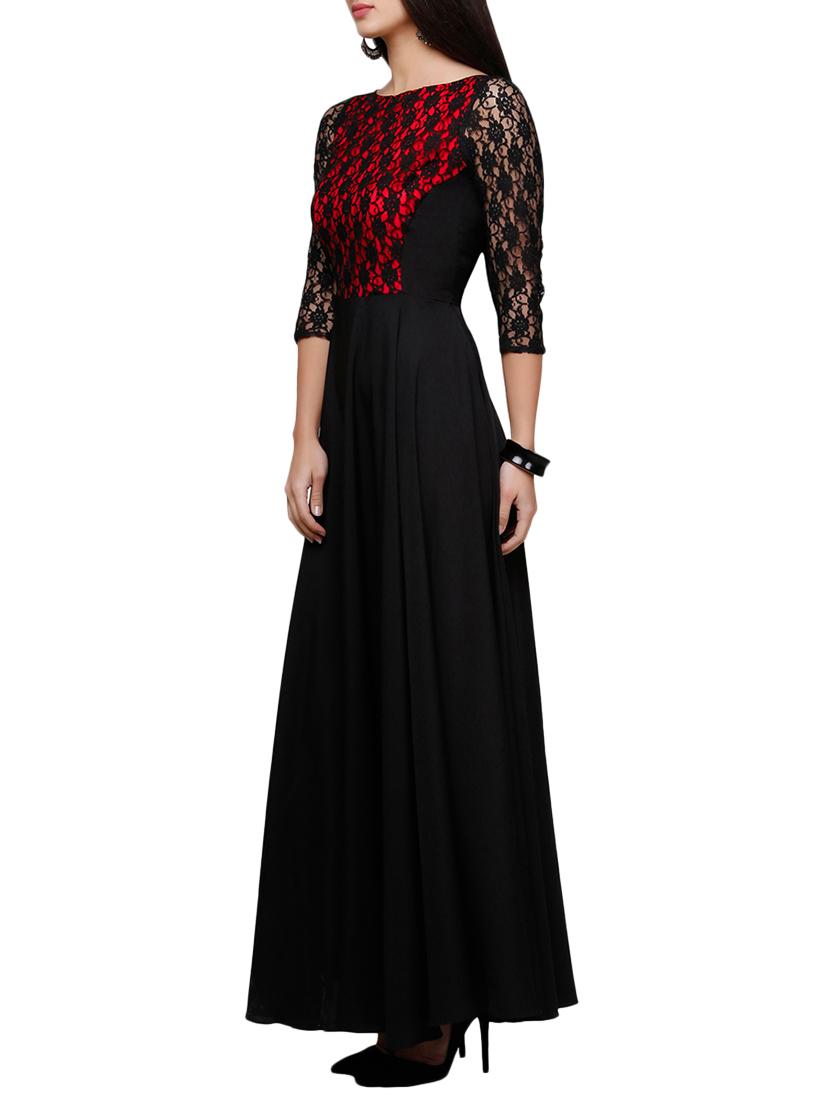 Laced Panel Maxi dress - 12948633 - Zoom Image - 2