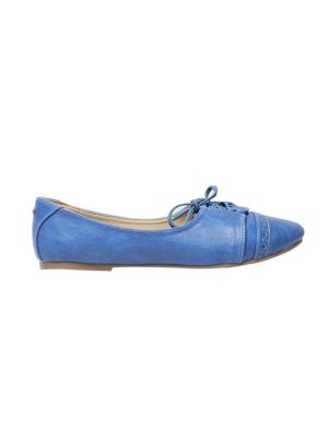 blue pu ballerina - 12954365 - Standard Image - 2