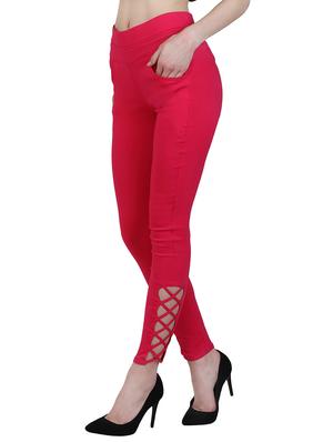 red cotton jegging - 12958430 - Standard Image - 2