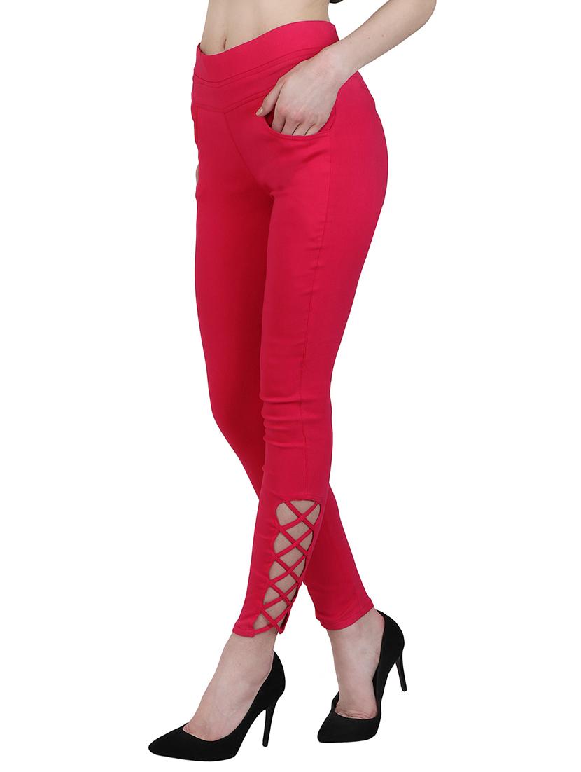 red cotton jegging - 12958430 - Zoom Image - 2
