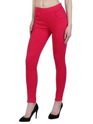 red cotton jegging - 12958438 - Standard Image - 2