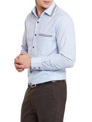blue cotton formal shirt - 12961268 - Standard Image - 2