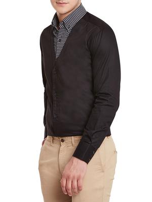 black cotton casual shirt - 12961616 - Standard Image - 2