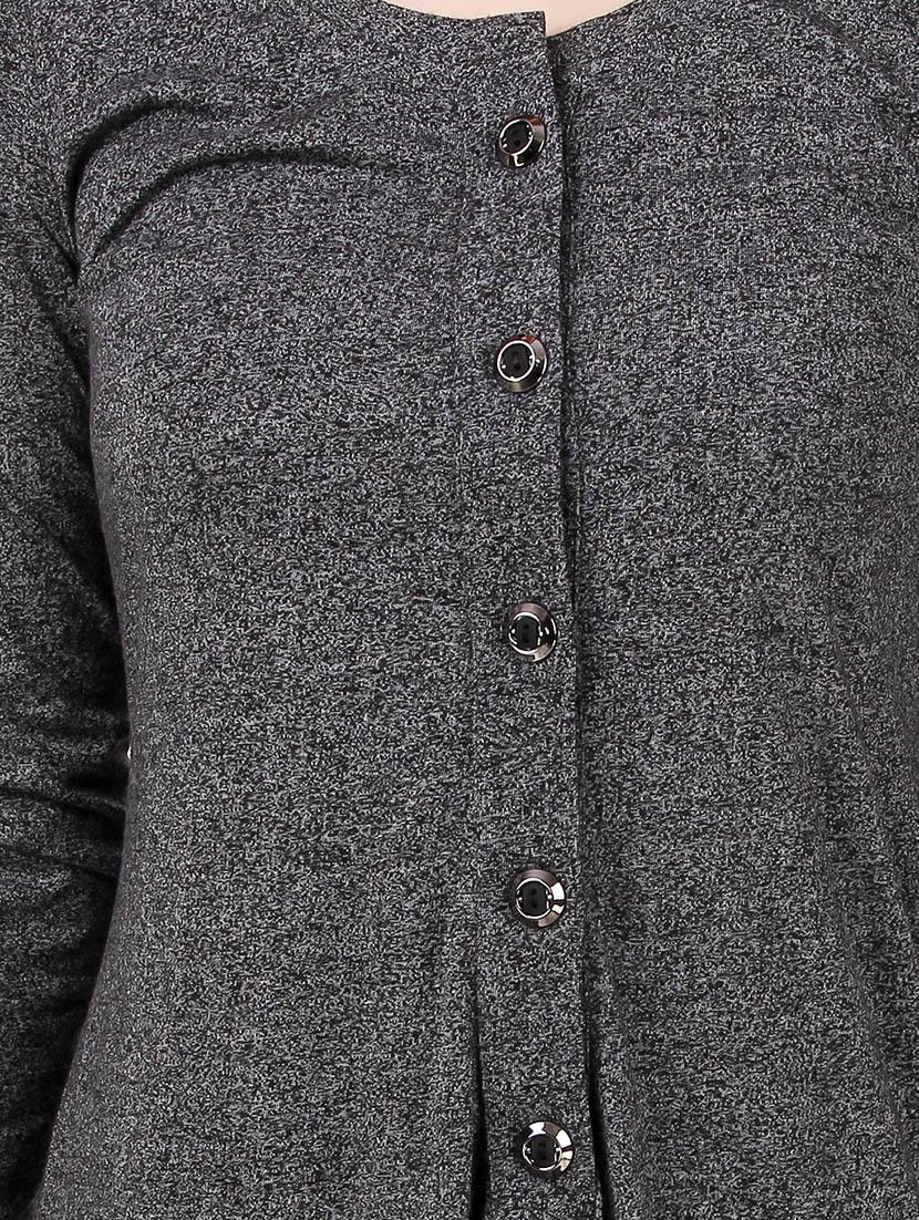 solid grey jersey cardigan - 12964749 - Zoom Image - 5