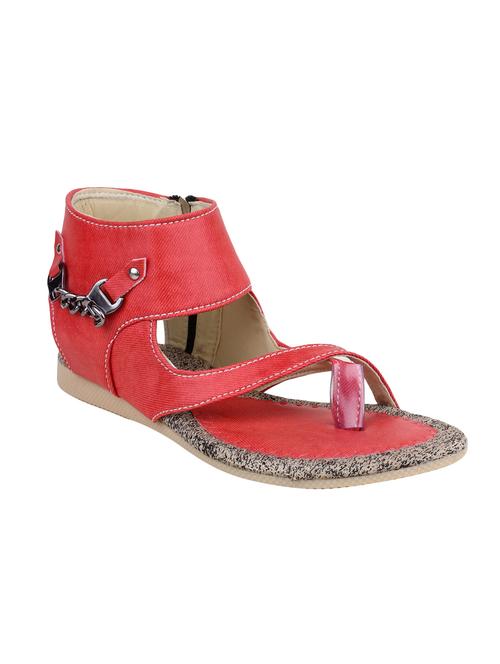red closed back thong sandal - 12970970 - Standard Image - 1