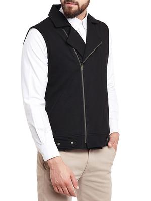 black cotton casual jacket - 12971499 - Standard Image - 2