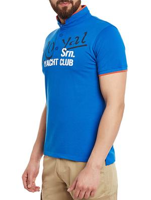 navy blue printed cotton t-shirt - 12971846 - Standard Image - 2