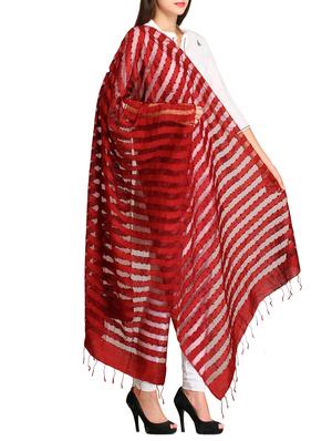red organza plain dupatta - 12978644 - Standard Image - 2