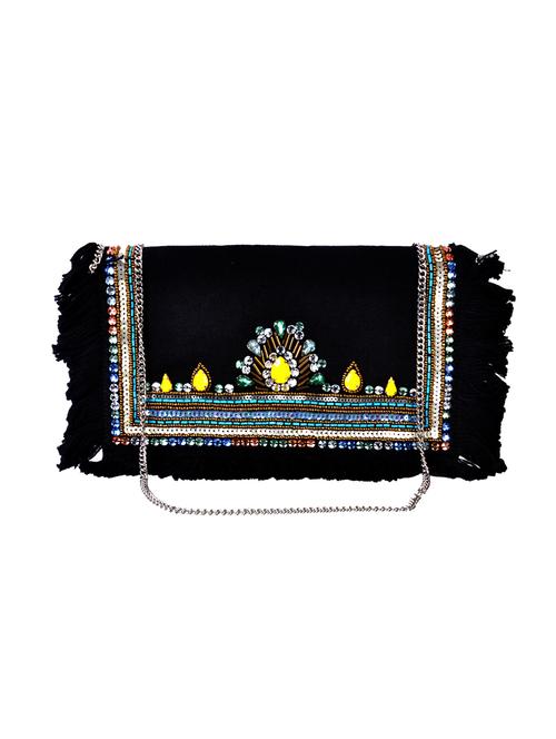 black cotton clutch - 12982770 - Very Small Image - 1
