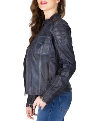 navy blue leather jacket - 12987829 - Standard Image - 2