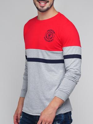 colour block cotton t-shirt - 12989695 - Standard Image - 2